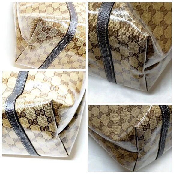 Gucci Hand Bag Brown PVC 600-060225 - Picture 6 of 13